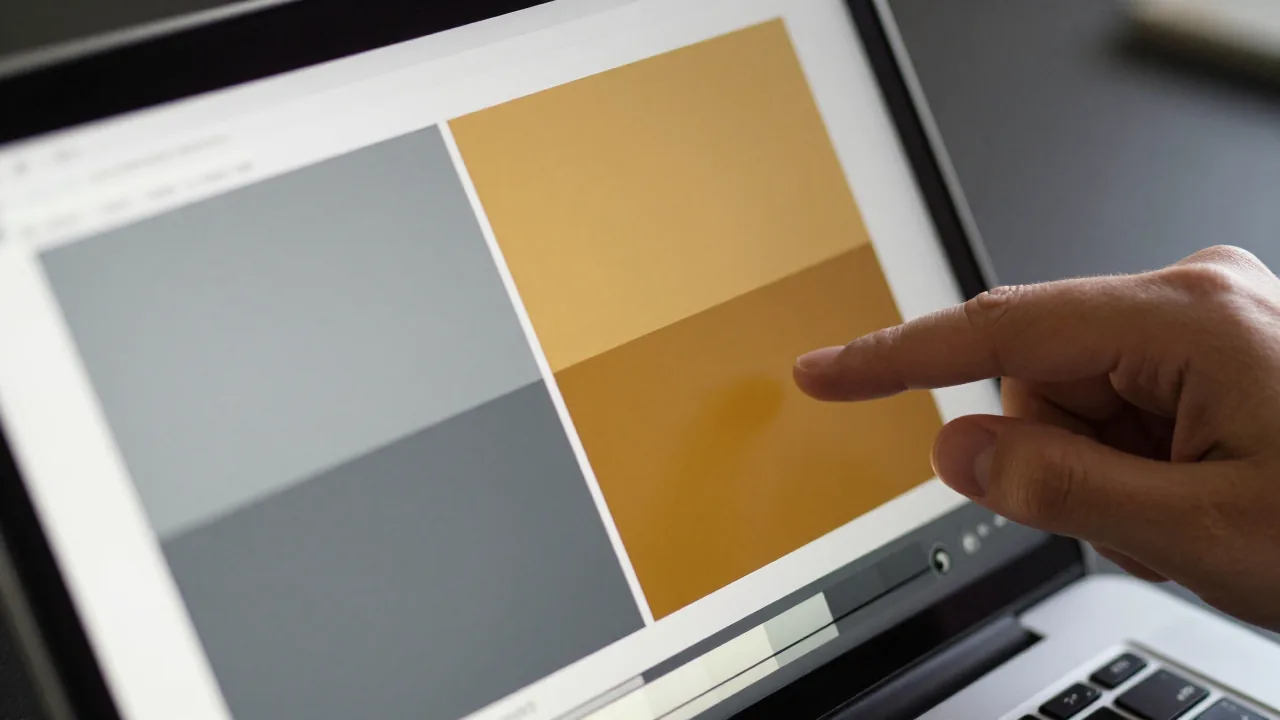 Comprovació del contrast de colors d'una web en un portàtil